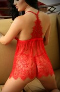 Red Late Night Serenade Babydoll & G-string