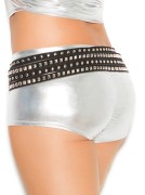 Plus Size Metallic Booty Short