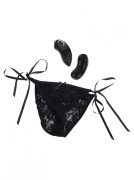 Little Black Panty Panty With Ties Remote Control Waterproof