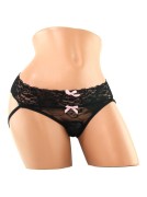 Strappy Open Back Vibrating Lace Panty W/ Remote Control