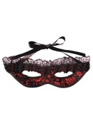 Madame\'s Mystique Lace Trimmed Embroidered Eye Mask