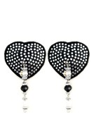 Bijoux de Nip Black Crystal Heart Pasties