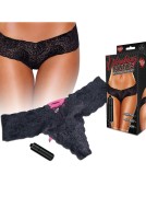 Hustler Vibrating Lace-Up Thong