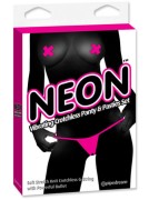 Neon Pink Vibrating Crotchless Panty and Pasties Set