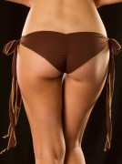 Matte Long Tie-Side Brazilian Bikini Bottom