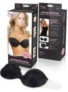 Lace Wing Black Push-Up Bra