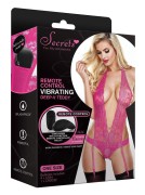 Deep-V Pink Lace Remote Vibrating Teddy