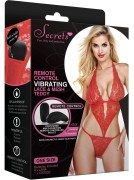 Red Lace & Mesh Remote Controlled Vibrating V-Teddy